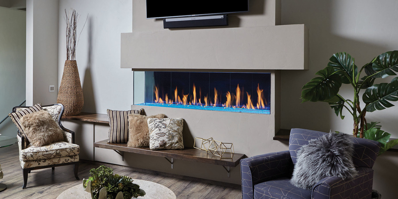 Corner Fireplace | Linear Gas Fireplace | Modern Gas Fireplace