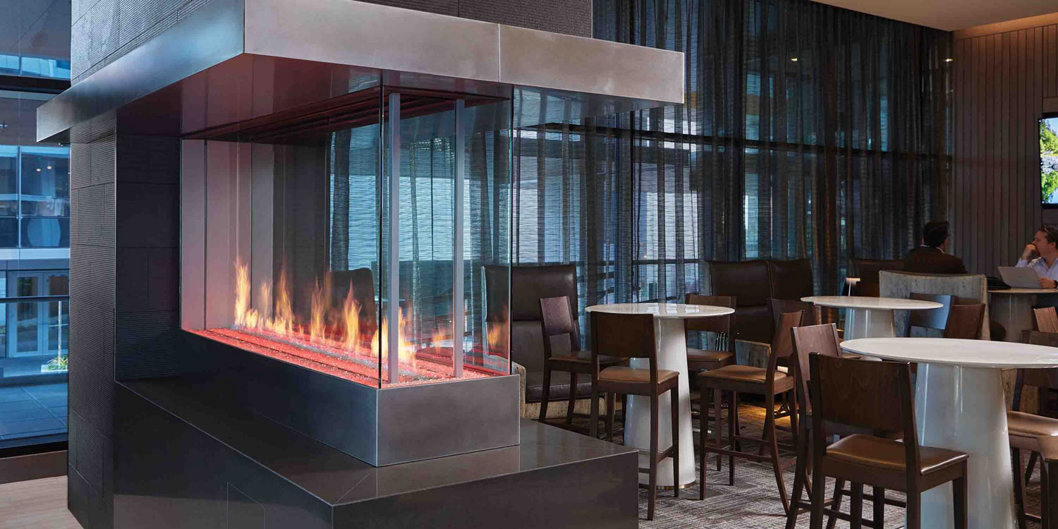 Pier Fireplace | Linear Gas Fireplace | Modern Gas Fireplace