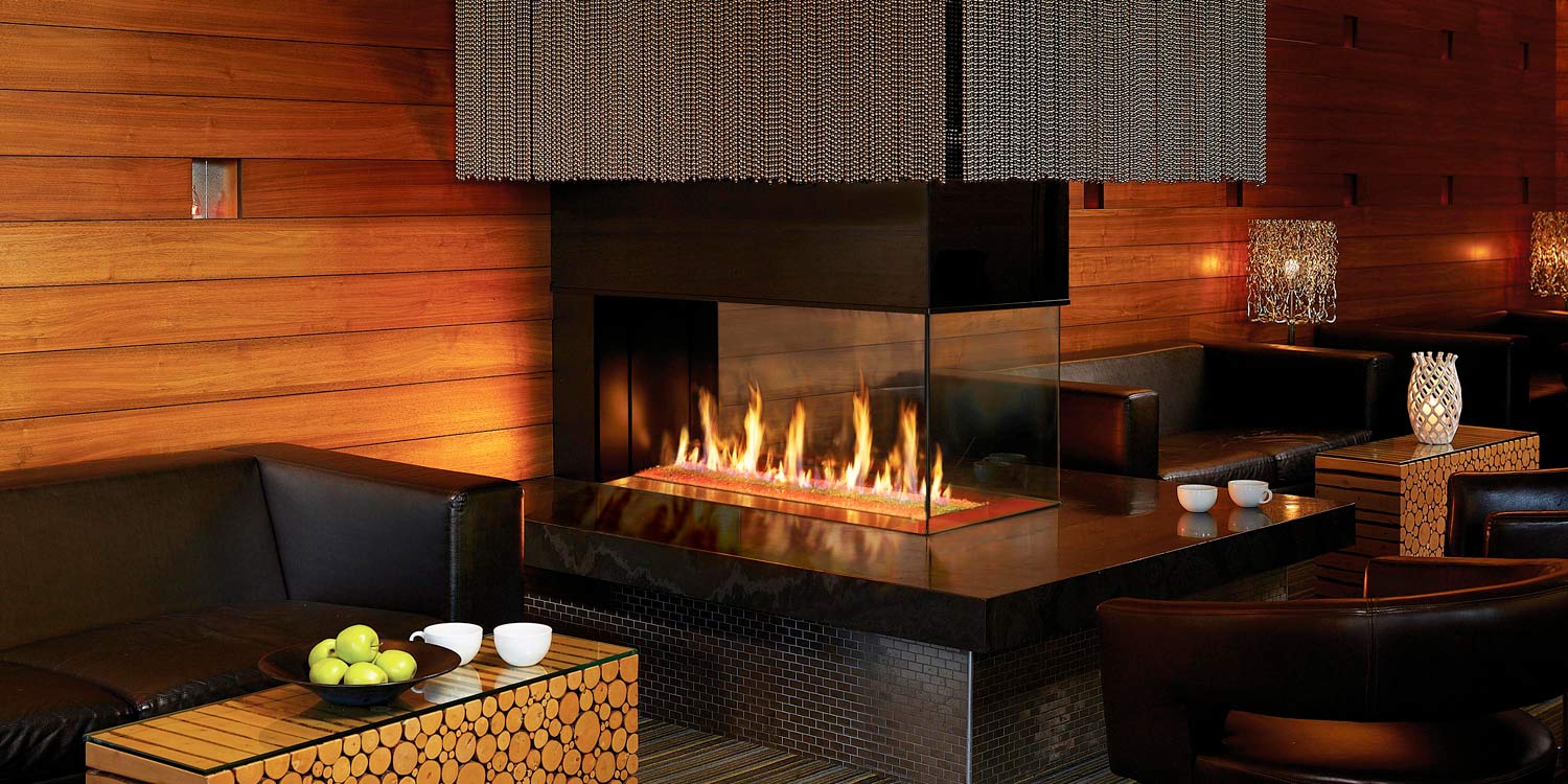 Pier Fireplace | Linear Gas Fireplace | Modern Gas Fireplace