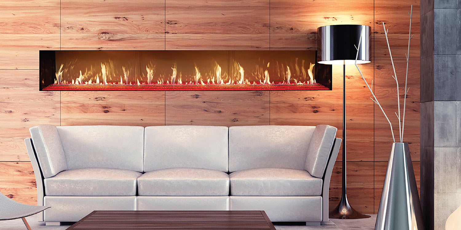 Single-Sided Fireplace | Linear Gas Fireplace | Modern Gas Fireplace
