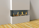 Bay Fireplace | Linear Gas Fireplace | Modern Gas Fireplace